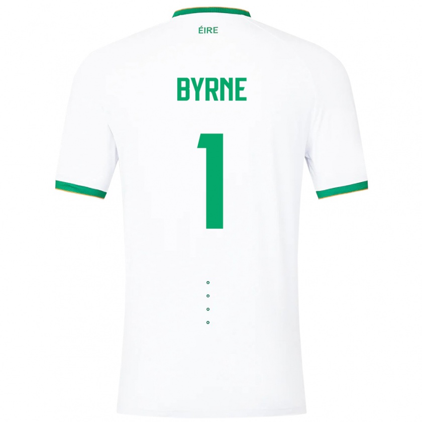 Kandiny Niño Camiseta Irlanda Reece Byrne #1 Blanco 2ª Equipación 24-26 La Camisa Chile