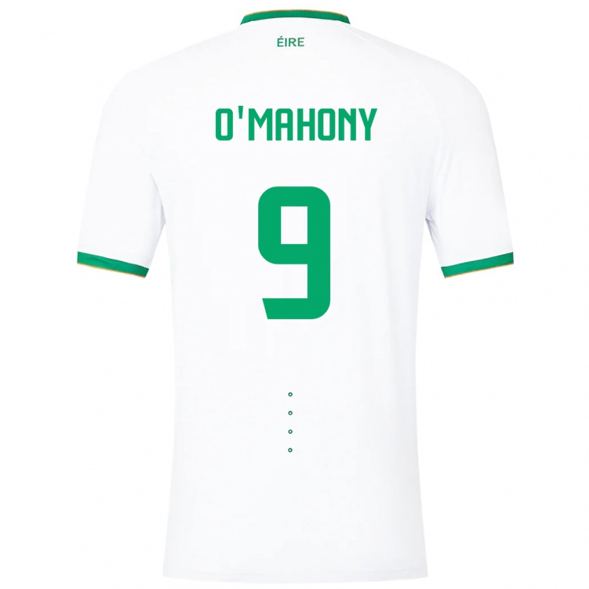 Kandiny Niño Camiseta Irlanda Mark O'mahony #9 Blanco 2ª Equipación 24-26 La Camisa Chile