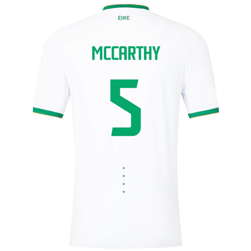 Kandiny Niño Camiseta Irlanda Taylor Mccarthy #5 Blanco 2ª Equipación 24-26 La Camisa Chile