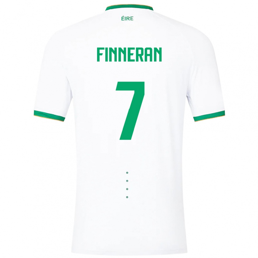 Kandiny Niño Camiseta Irlanda Rory Finneran #7 Blanco 2ª Equipación 24-26 La Camisa Chile