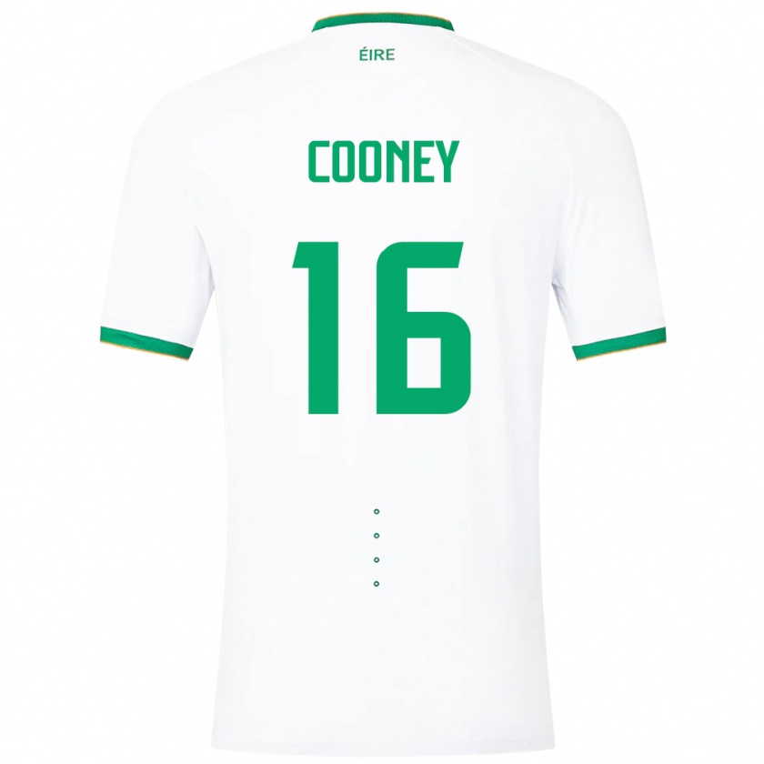 Kandiny Niño Camiseta Irlanda Oisin Cooney #16 Blanco 2ª Equipación 24-26 La Camisa Chile