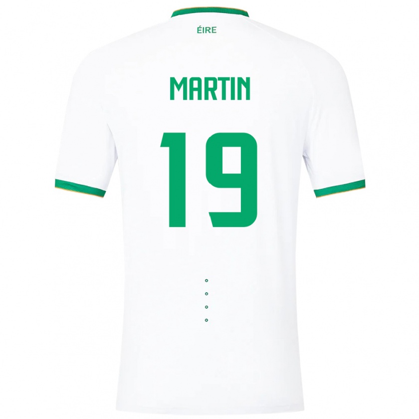 Kandiny Niño Camiseta Irlanda William Martin #19 Blanco 2ª Equipación 24-26 La Camisa Chile