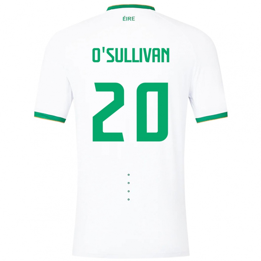 Kandiny Niño Camiseta Irlanda Cathal O'sullivan #20 Blanco 2ª Equipación 24-26 La Camisa Chile