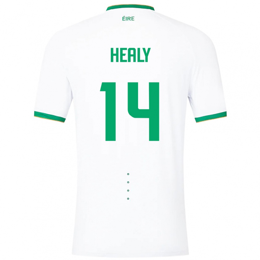 Kandiny Niño Camiseta Irlanda Freya Healy #14 Blanco 2ª Equipación 24-26 La Camisa Chile