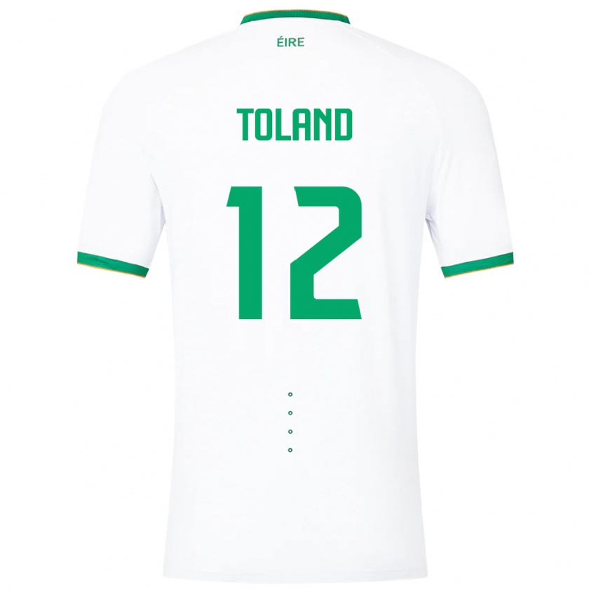 Kandiny Niño Camiseta Irlanda Tyler Toland #12 Blanco 2ª Equipación 24-26 La Camisa Chile