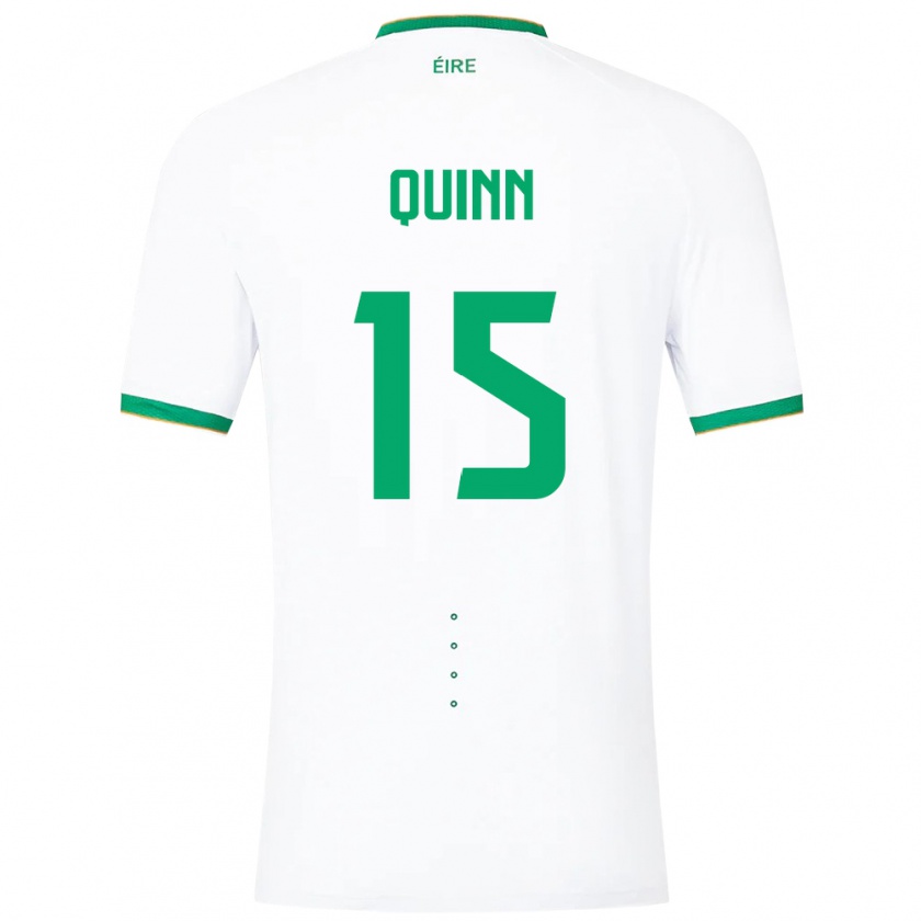 Kandiny Niño Camiseta Irlanda Lucy Quinn #15 Blanco 2ª Equipación 24-26 La Camisa Chile