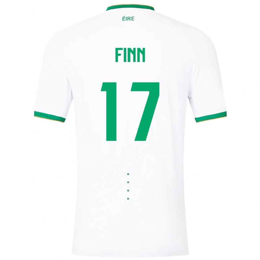 Kandiny Niño Camiseta Irlanda Jamie Finn #17 Blanco 2ª Equipación 24-26 La Camisa Chile