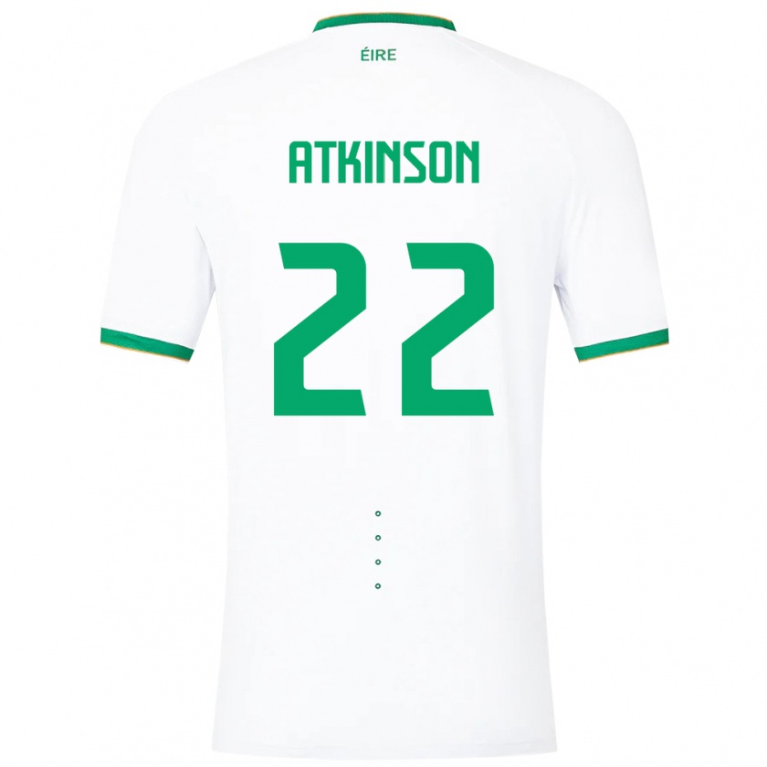 Kandiny Niño Camiseta Irlanda Isibeal Atkinson #22 Blanco 2ª Equipación 24-26 La Camisa Chile