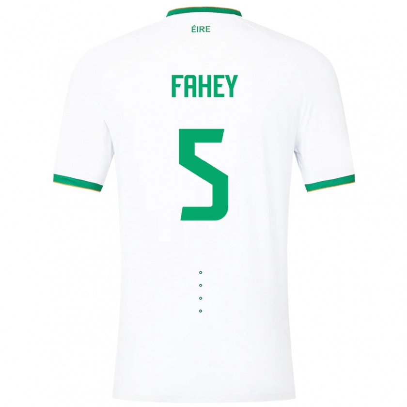 Kandiny Niño Camiseta Irlanda Niamh Fahey #5 Blanco 2ª Equipación 24-26 La Camisa Chile