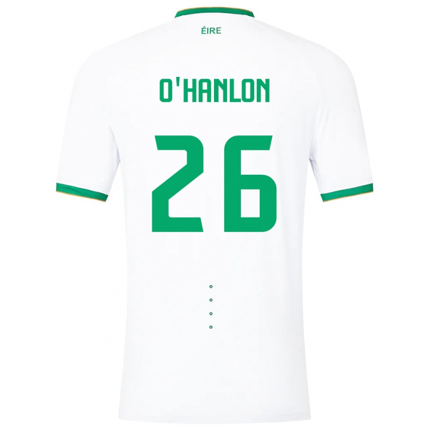 Kandiny Niño Camiseta Irlanda Tara O'hanlon #26 Blanco 2ª Equipación 24-26 La Camisa Chile