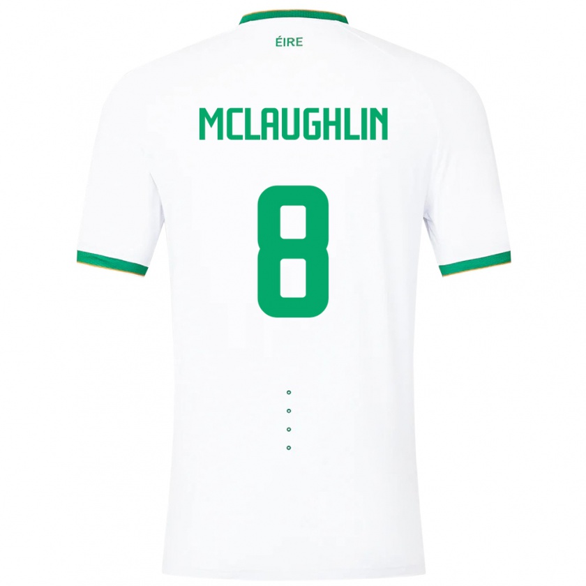 Kandiny Niño Camiseta Irlanda Roma Mclaughlin #8 Blanco 2ª Equipación 24-26 La Camisa Chile