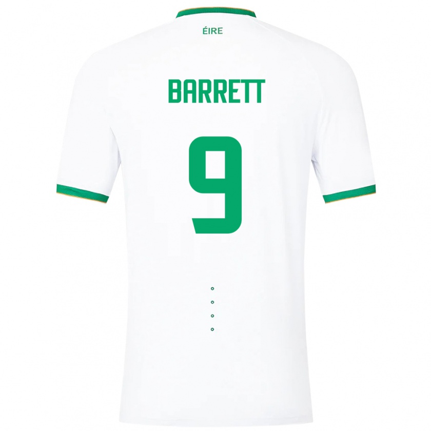 Kandiny Niño Camiseta Irlanda Amber Barrett #9 Blanco 2ª Equipación 24-26 La Camisa Chile