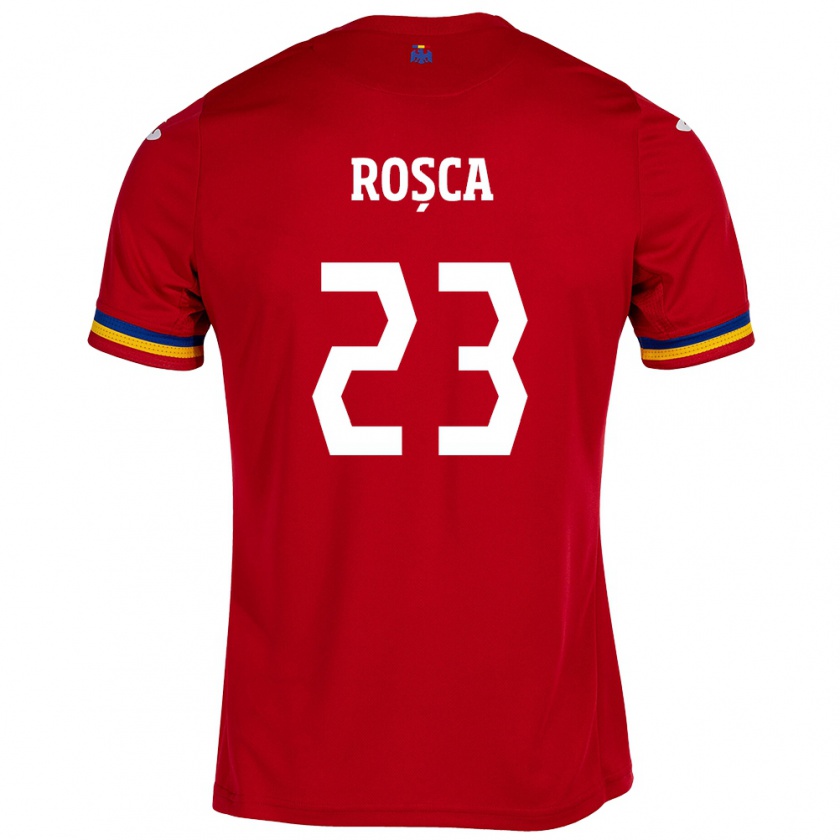 Kandiny Niño Camiseta Rumania Alexandru Roșca #23 Rojo 2ª Equipación 24-26 La Camisa Chile