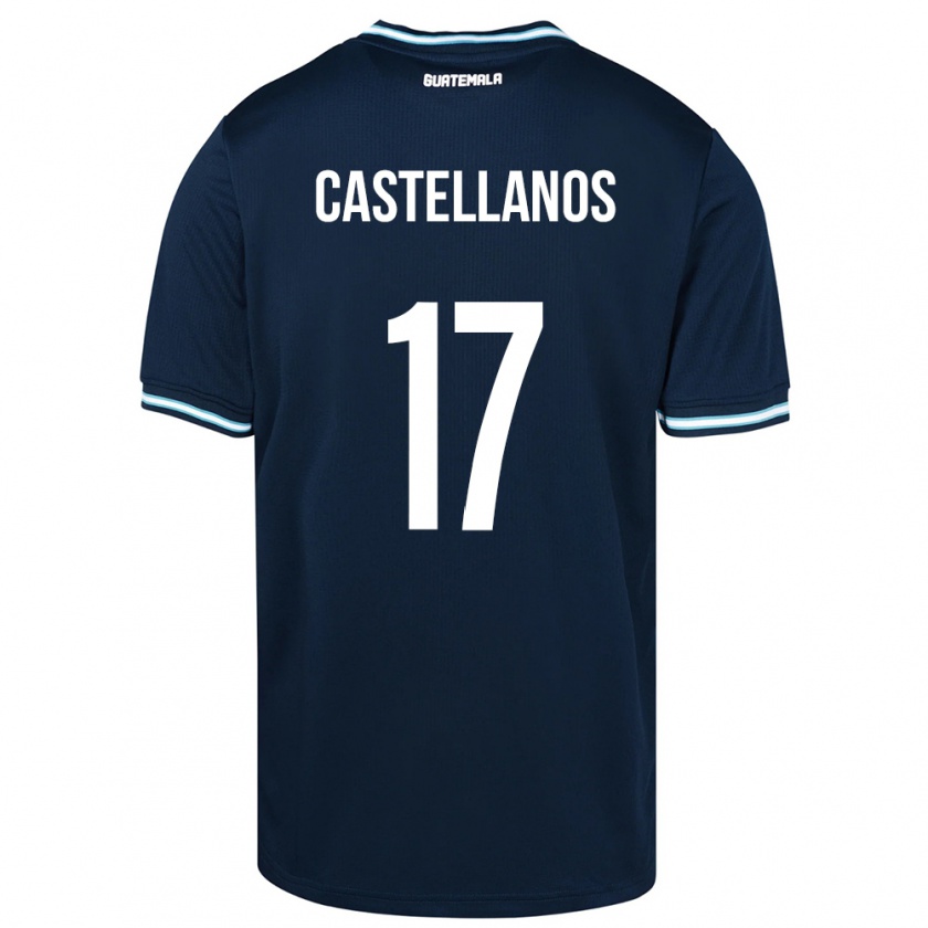 Kandiny Niño Camiseta Guatemala Óscar Castellanos #17 Azul 2ª Equipación 24-26 La Camisa Chile