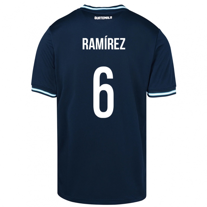 Kandiny Niño Camiseta Guatemala Kevin Ramírez #6 Azul 2ª Equipación 24-26 La Camisa Chile