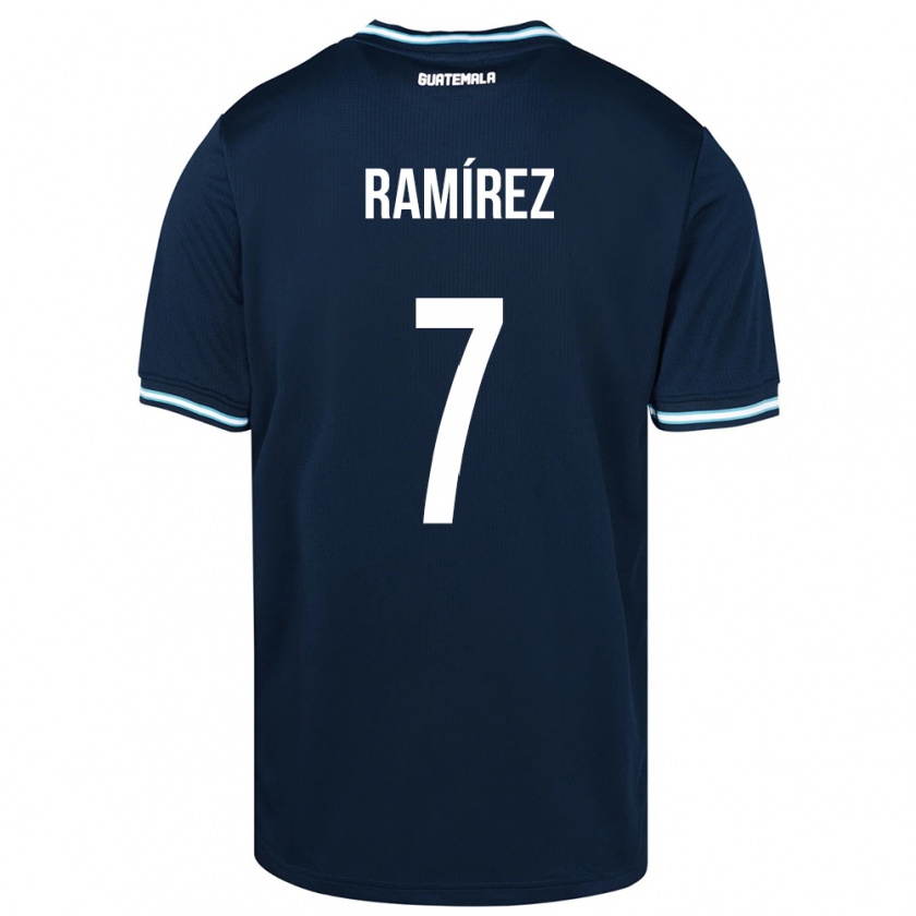 Kandiny Niño Camiseta Guatemala Leslie Ramírez #7 Azul 2ª Equipación 24-26 La Camisa Chile