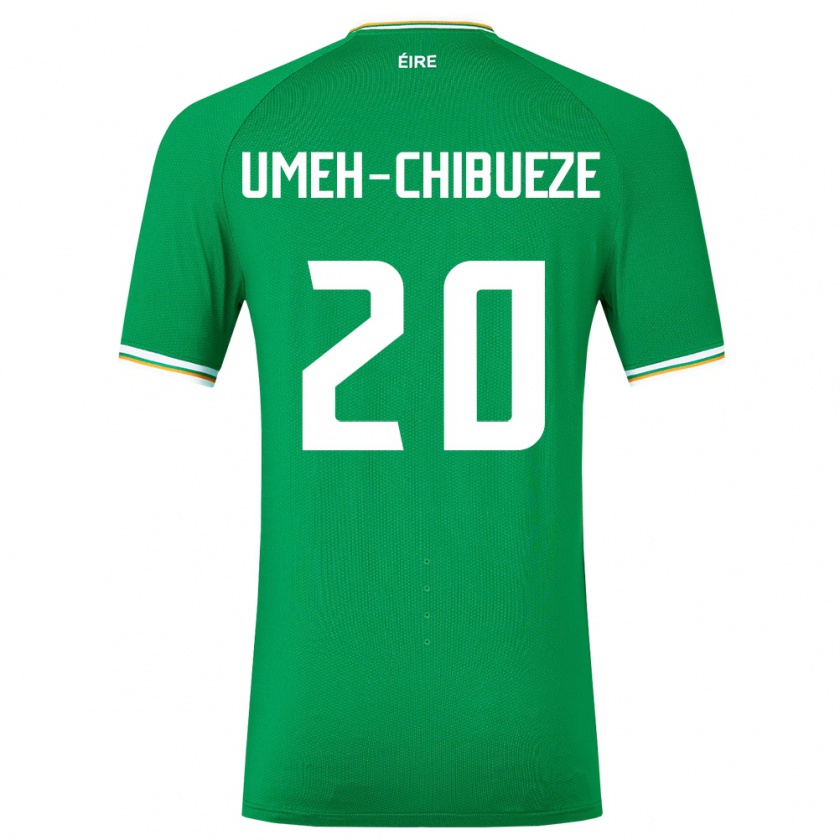 Kandiny Hombre Camiseta Irlanda Franco Umeh-Chibueze #20 Verde 1ª Equipación 24-26 La Camisa Chile