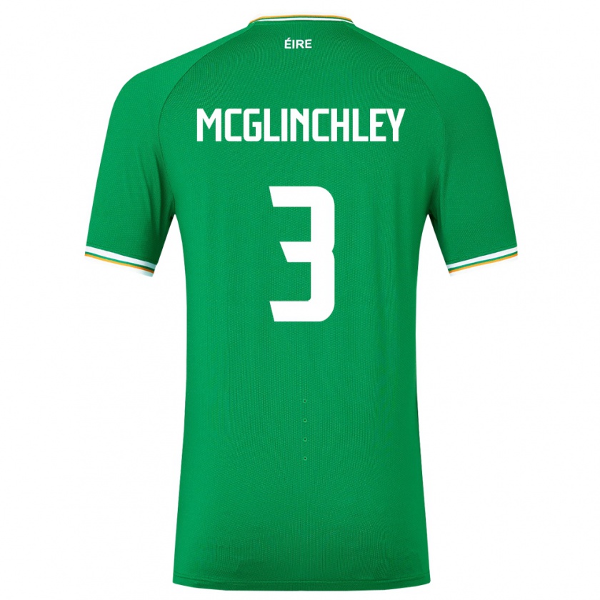 Kandiny Hombre Camiseta Irlanda Harry Mcglinchley #3 Verde 1ª Equipación 24-26 La Camisa Chile