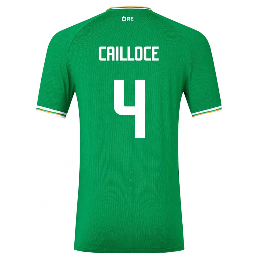 Kandiny Hombre Camiseta Irlanda Luca Cailloce #4 Verde 1ª Equipación 24-26 La Camisa Chile