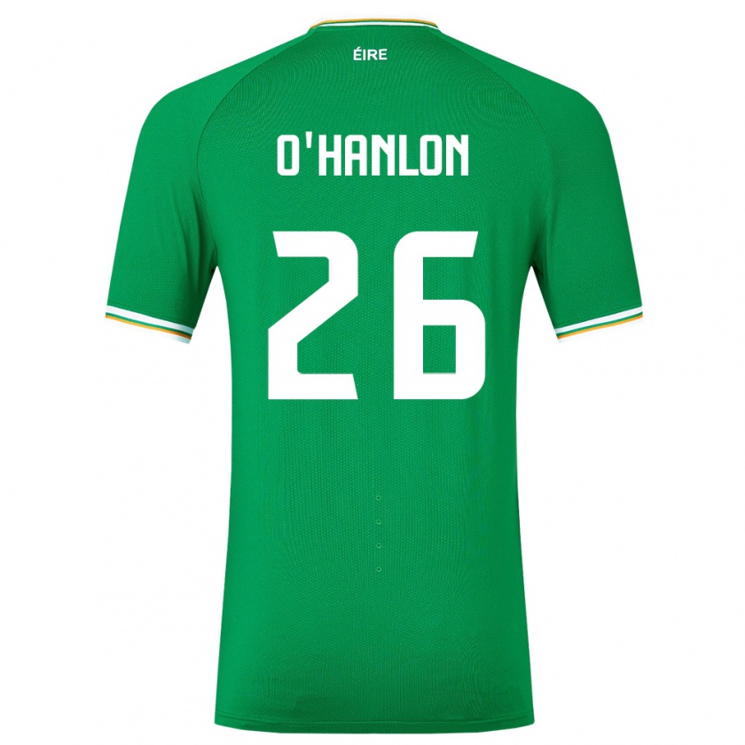 Kandiny Hombre Camiseta Irlanda Tara O'hanlon #26 Verde 1ª Equipación 24-26 La Camisa Chile