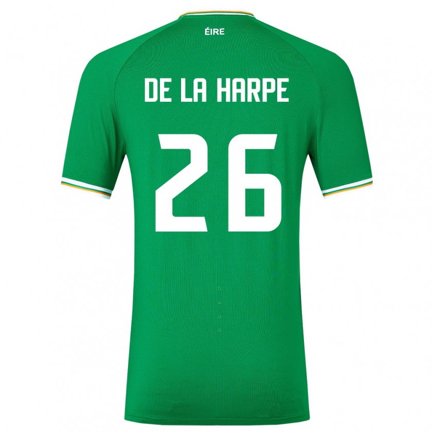 Kandiny Hombre Camiseta Irlanda Deborah-Anne De La Harpe #26 Verde 1ª Equipación 24-26 La Camisa Chile