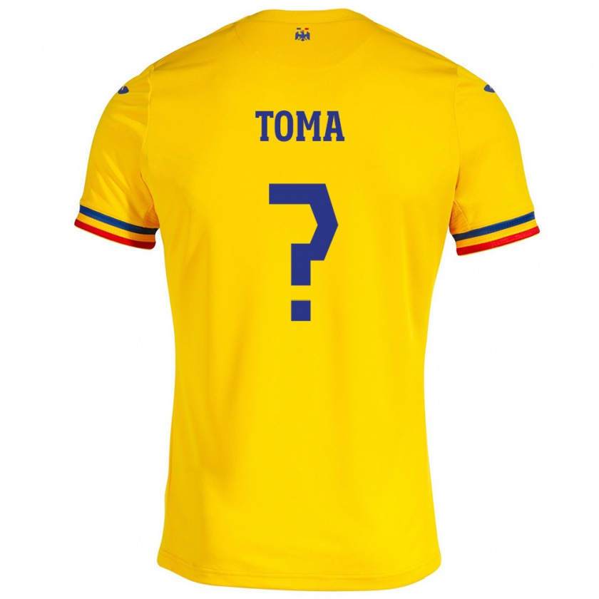 Kandiny Hombre Camiseta Rumania Mihai Toma #0 Amarillo 1ª Equipación 24-26 La Camisa Chile