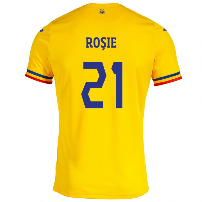 Kandiny Hombre Camiseta Rumania Genoveva Roșie #21 Amarillo 1ª Equipación 24-26 La Camisa Chile