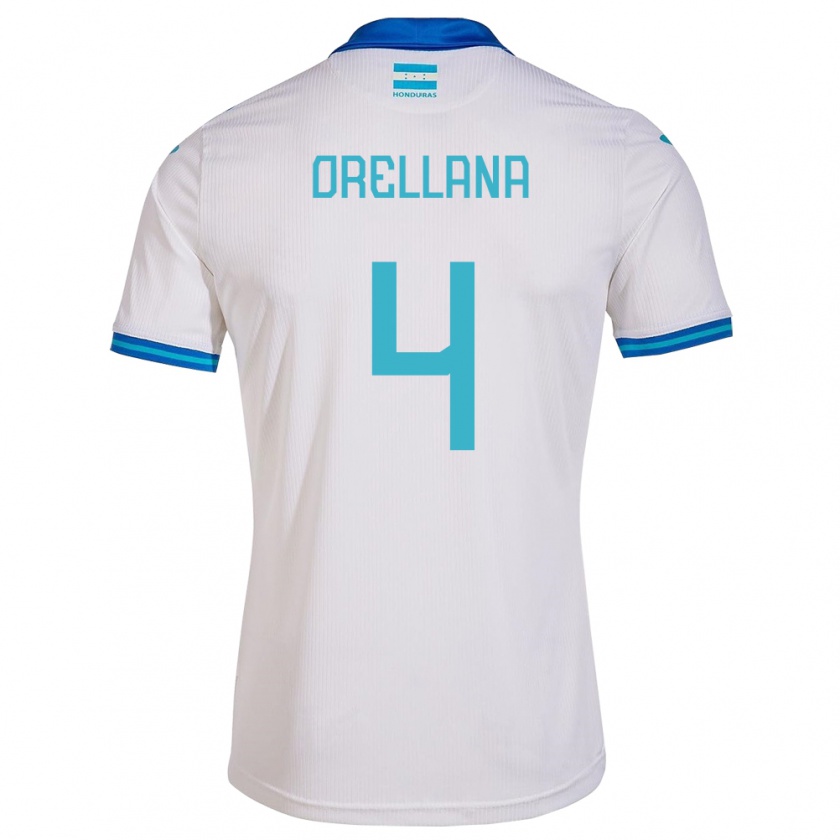 Kandiny Hombre Camiseta Honduras André Orellana #4 Blanco 1ª Equipación 24-26 La Camisa Chile