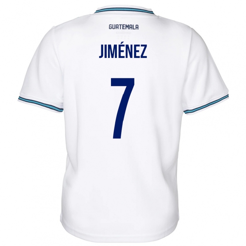 Kandiny Hombre Camiseta Guatemala Cristian Jiménez #7 Blanco 1ª Equipación 24-26 La Camisa Chile