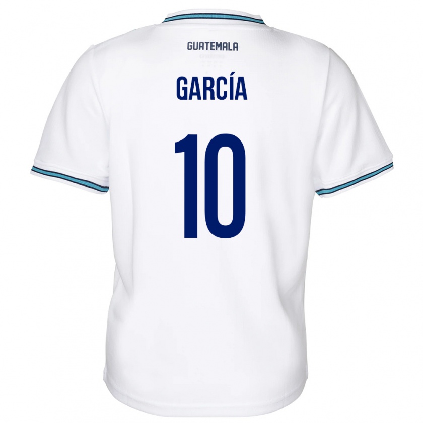 Kandiny Hombre Camiseta Guatemala Gabriel García #10 Blanco 1ª Equipación 24-26 La Camisa Chile