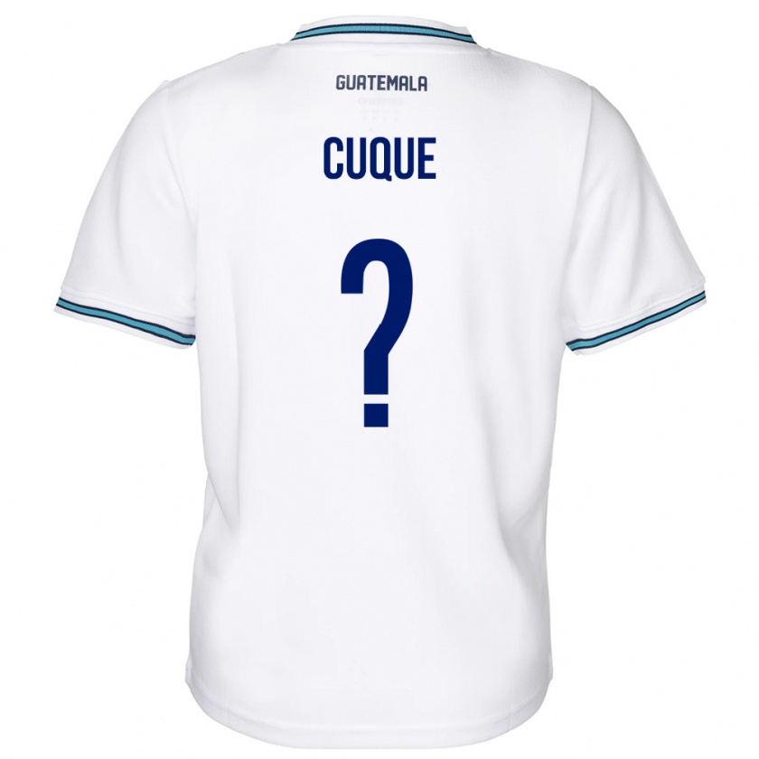 Kandiny Hombre Camiseta Guatemala Diego Cuque #0 Blanco 1ª Equipación 24-26 La Camisa Chile