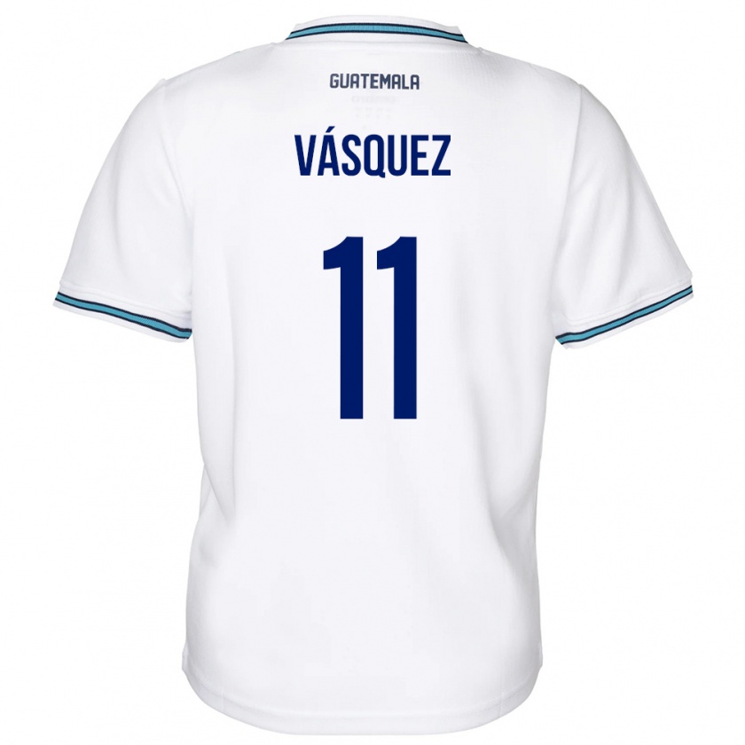 Kandiny Hombre Camiseta Guatemala Gabino Vásquez #11 Blanco 1ª Equipación 24-26 La Camisa Chile