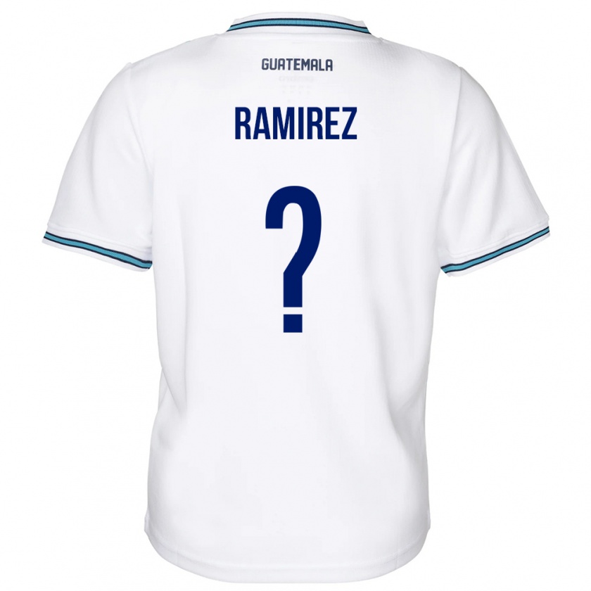 Kandiny Hombre Camiseta Guatemala Nelson Ramirez #0 Blanco 1ª Equipación 24-26 La Camisa Chile