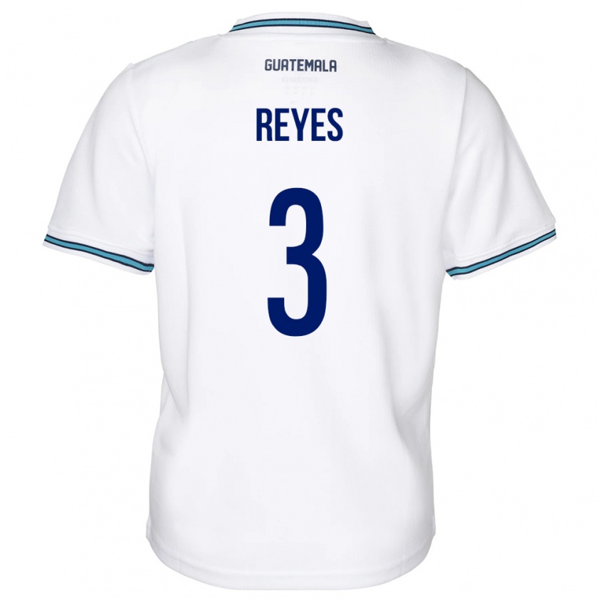 Kandiny Hombre Camiseta Guatemala Martha Reyes #3 Blanco 1ª Equipación 24-26 La Camisa Chile