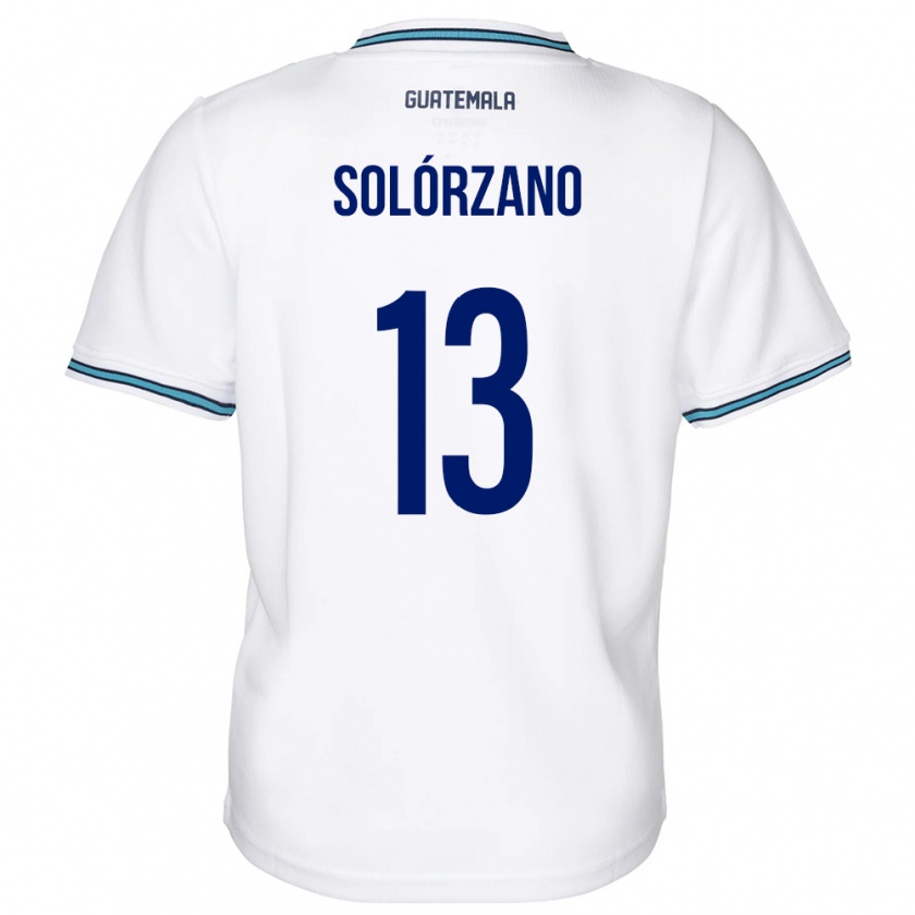 Kandiny Hombre Camiseta Guatemala Aisha Solórzano #13 Blanco 1ª Equipación 24-26 La Camisa Chile