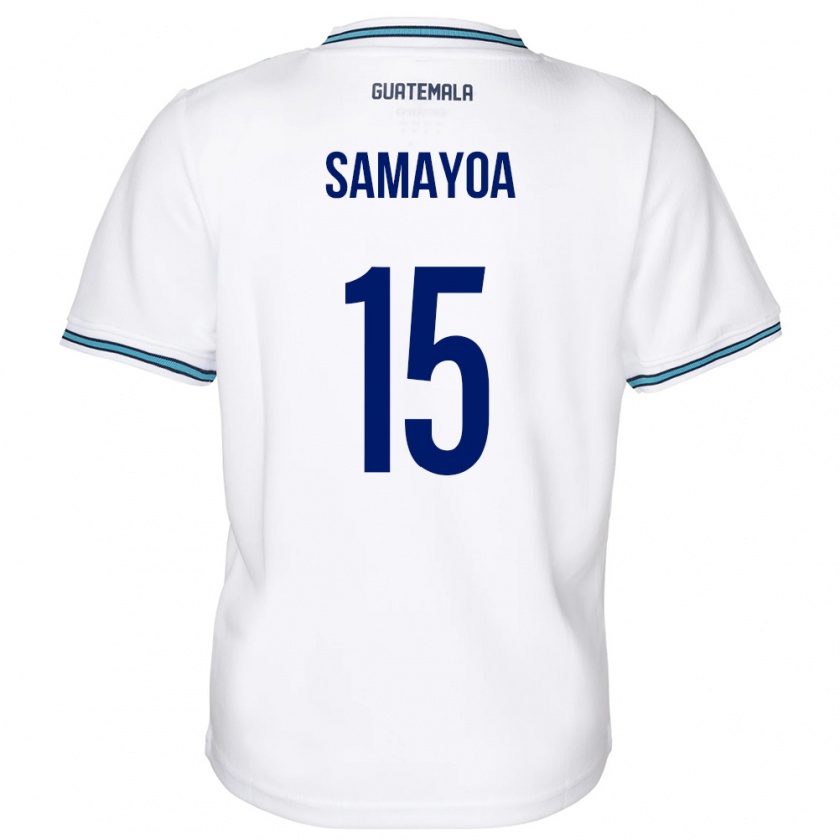 Kandiny Hombre Camiseta Guatemala Giselle Samayoa #15 Blanco 1ª Equipación 24-26 La Camisa Chile