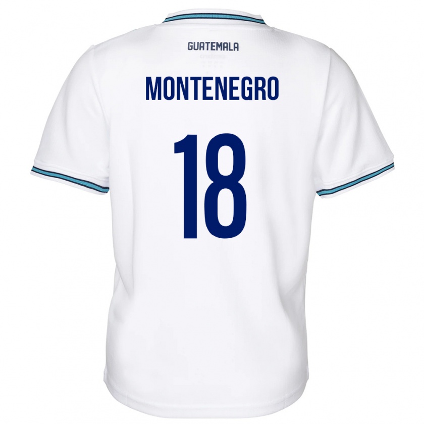 Kandiny Hombre Camiseta Guatemala Vivian Montenegro #18 Blanco 1ª Equipación 24-26 La Camisa Chile