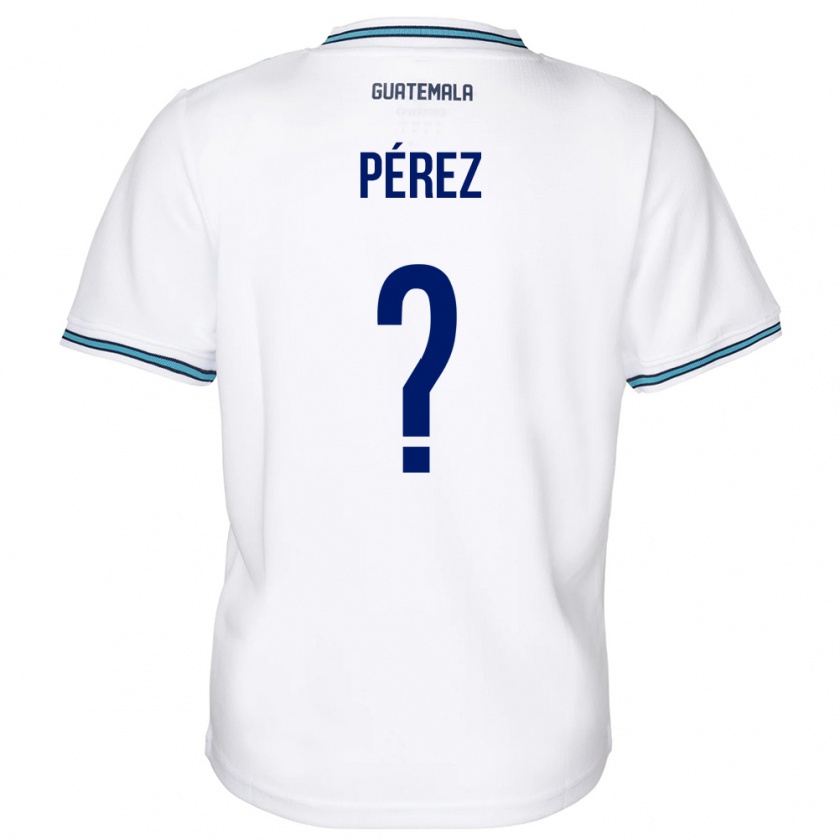 Kandiny Hombre Camiseta Guatemala Mary Pérez #0 Blanco 1ª Equipación 24-26 La Camisa Chile