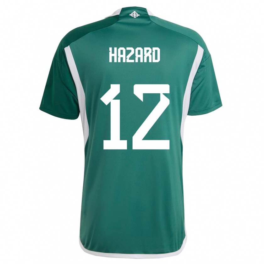 Kandiny Hombre Camiseta Irlanda Del Norte Conor Hazard #12 Verde 1ª Equipación 24-26 La Camisa Chile