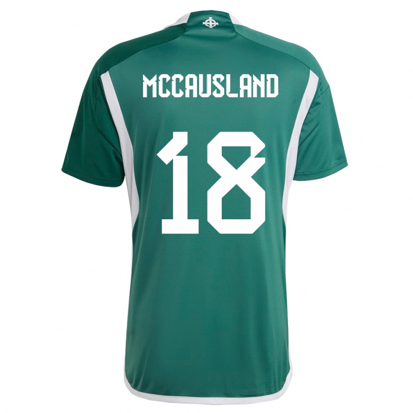 Kandiny Hombre Camiseta Irlanda Del Norte Ross Mccausland #18 Verde 1ª Equipación 24-26 La Camisa Chile