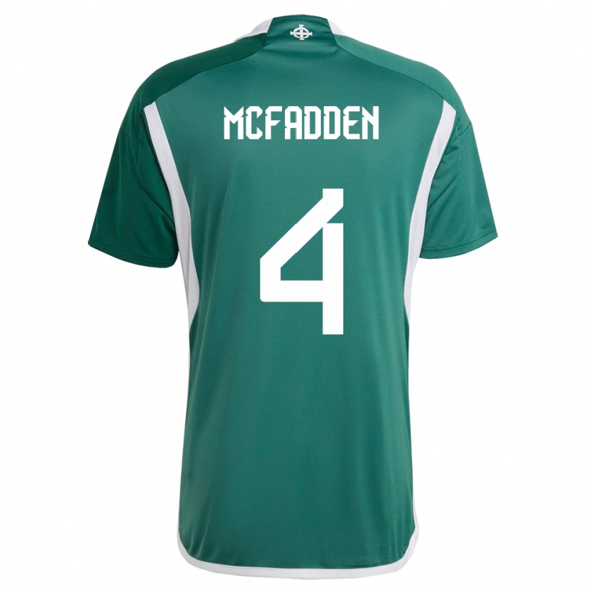 Kandiny Hombre Camiseta Irlanda Del Norte Sarah Mcfadden #4 Verde 1ª Equipación 24-26 La Camisa Chile