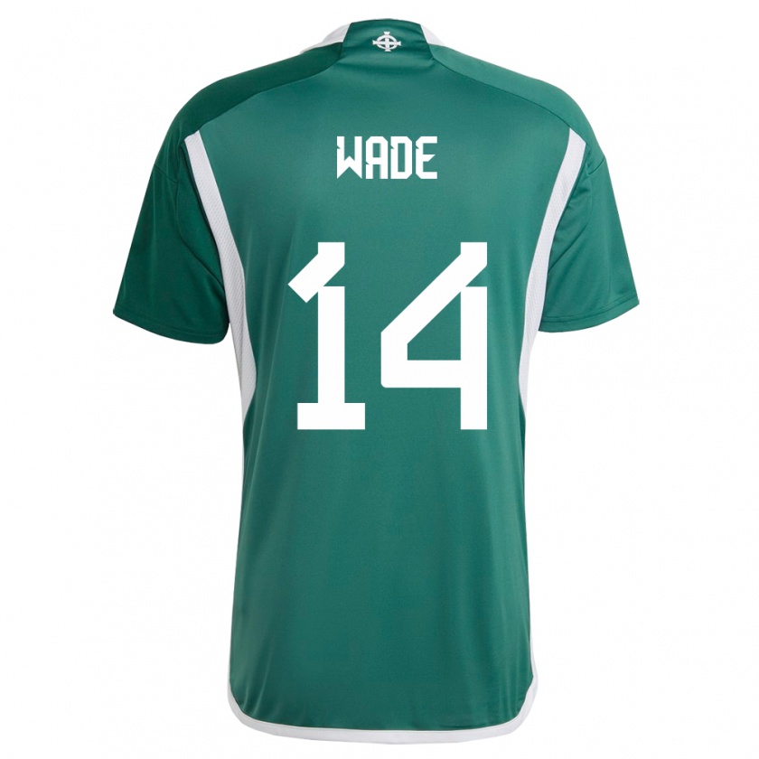 Kandiny Hombre Camiseta Irlanda Del Norte Lauren Wade #14 Verde 1ª Equipación 24-26 La Camisa Chile