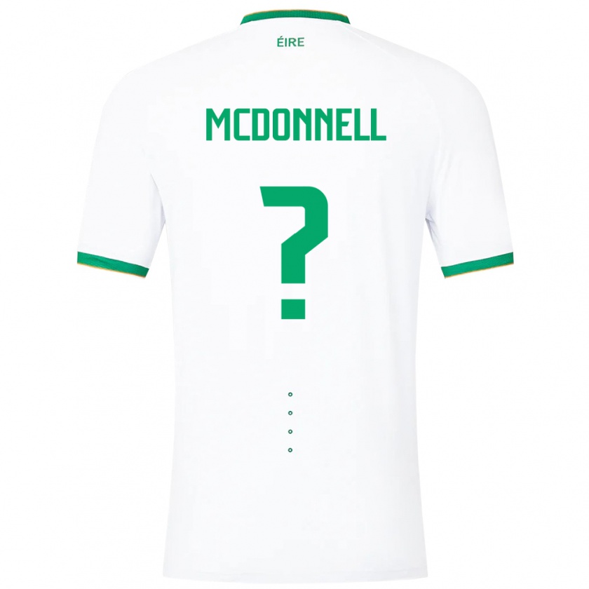 Kandiny Hombre Camiseta Irlanda Grady Mcdonnell #0 Blanco 2ª Equipación 24-26 La Camisa Chile