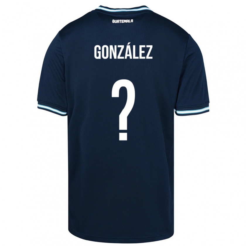 Kandiny Hombre Camiseta Guatemala Erick González #0 Azul 2ª Equipación 24-26 La Camisa Chile