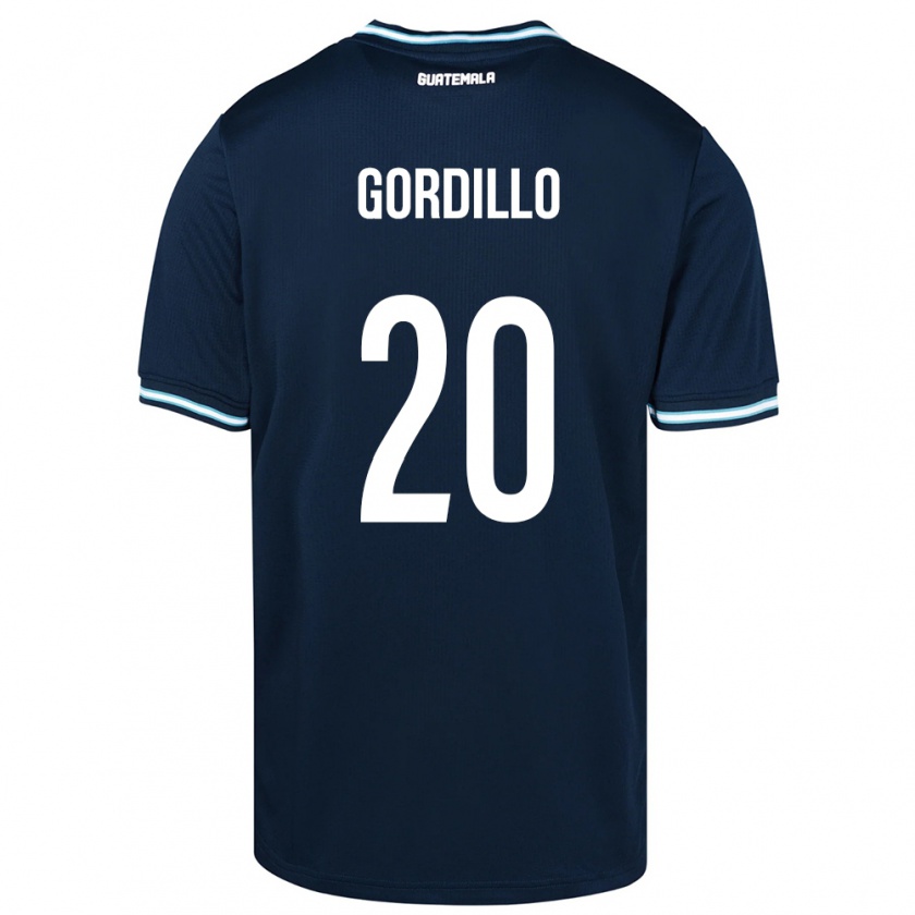 Kandiny Hombre Camiseta Guatemala Gerardo Gordillo #20 Azul 2ª Equipación 24-26 La Camisa Chile