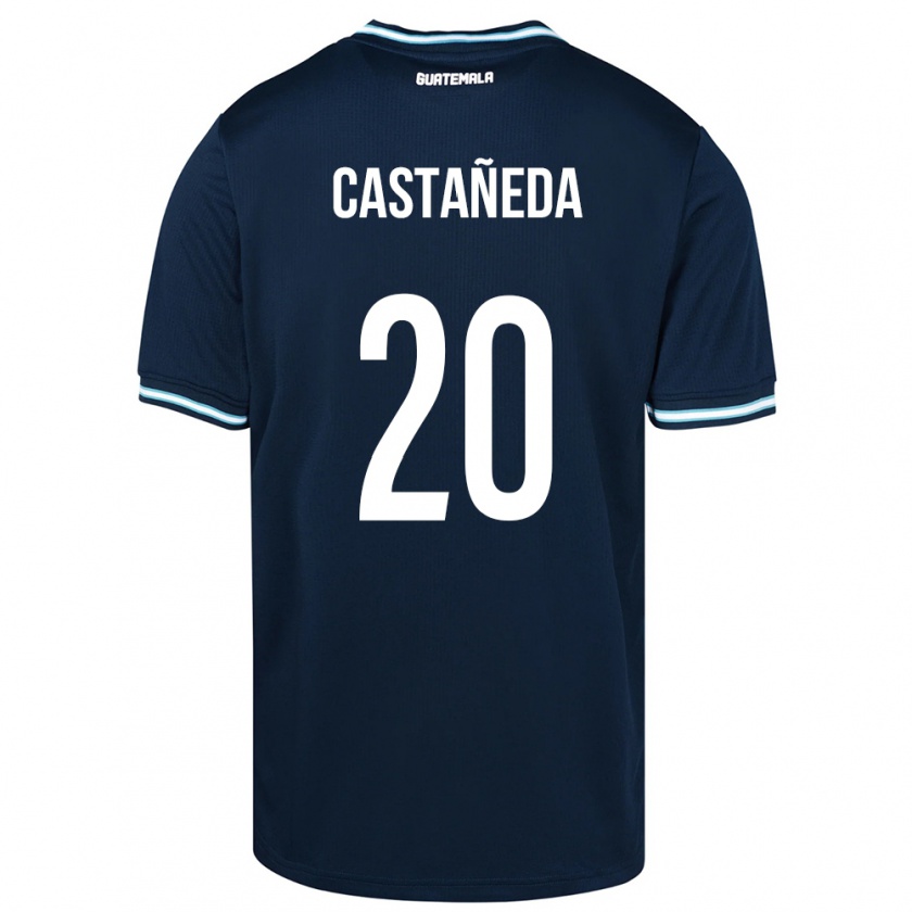 Kandiny Hombre Camiseta Guatemala Brayam Castañeda #20 Azul 2ª Equipación 24-26 La Camisa Chile