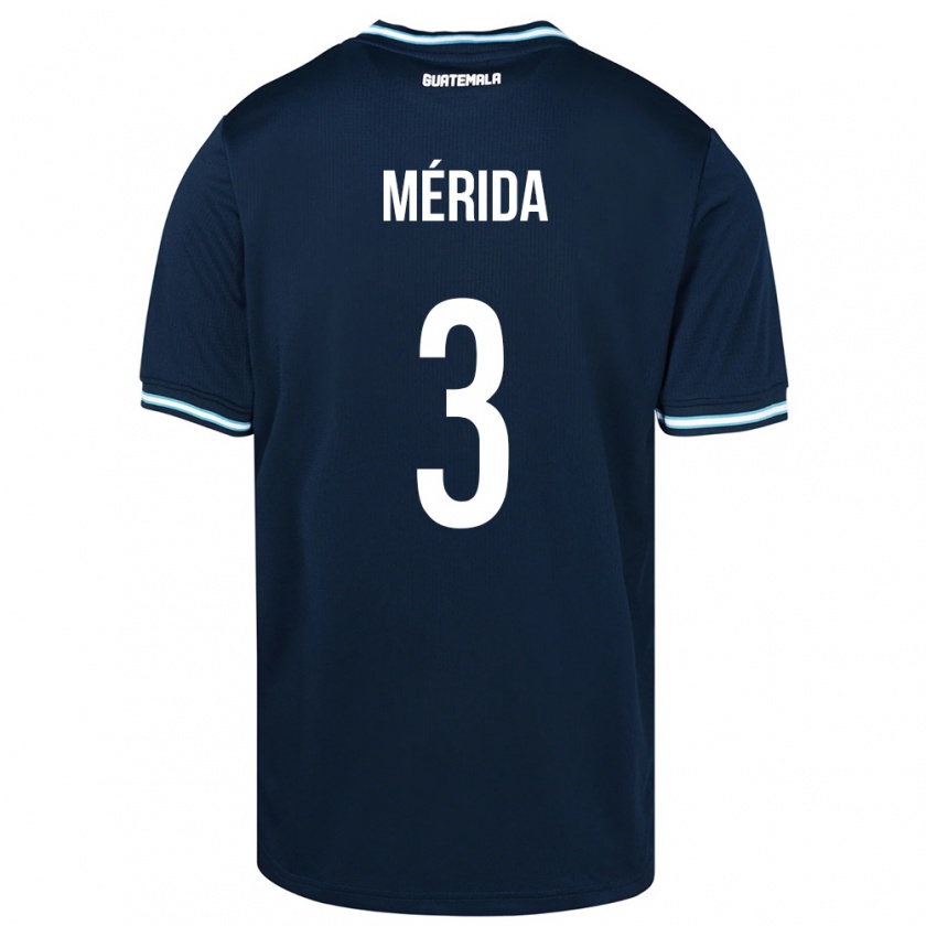 Kandiny Hombre Camiseta Guatemala Daniel Mérida #3 Azul 2ª Equipación 24-26 La Camisa Chile