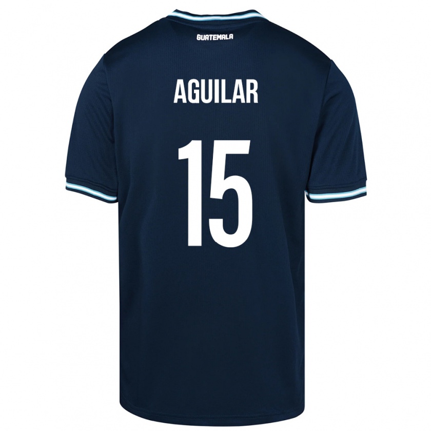 Kandiny Hombre Camiseta Guatemala Carlos Aguilar #15 Azul 2ª Equipación 24-26 La Camisa Chile