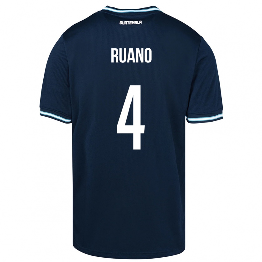 Kandiny Hombre Camiseta Guatemala Michelle Ruano #4 Azul 2ª Equipación 24-26 La Camisa Chile