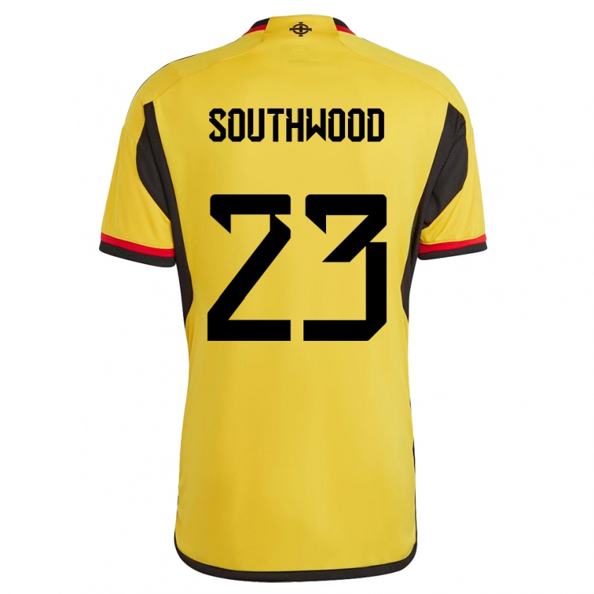 Kandiny Hombre Camiseta Irlanda Del Norte Luke Southwood #23 Blanco 2ª Equipación 24-26 La Camisa Chile